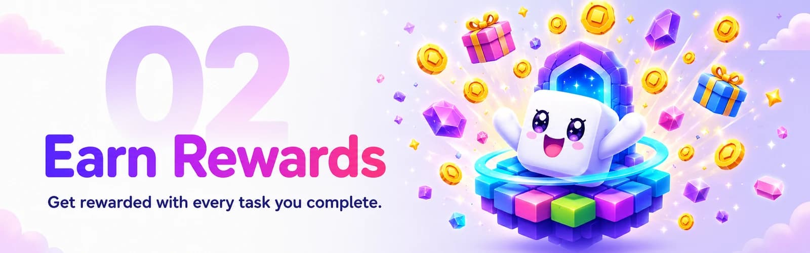 Earn Rewards — get rewarded with coins, gifts, and items for every task you complete on Bloxtopia.